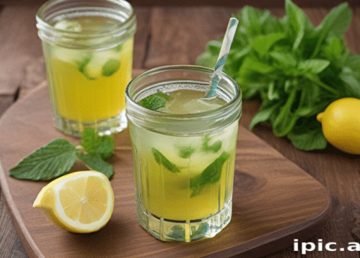 شربت گرمازدگی لیمو و نعنا