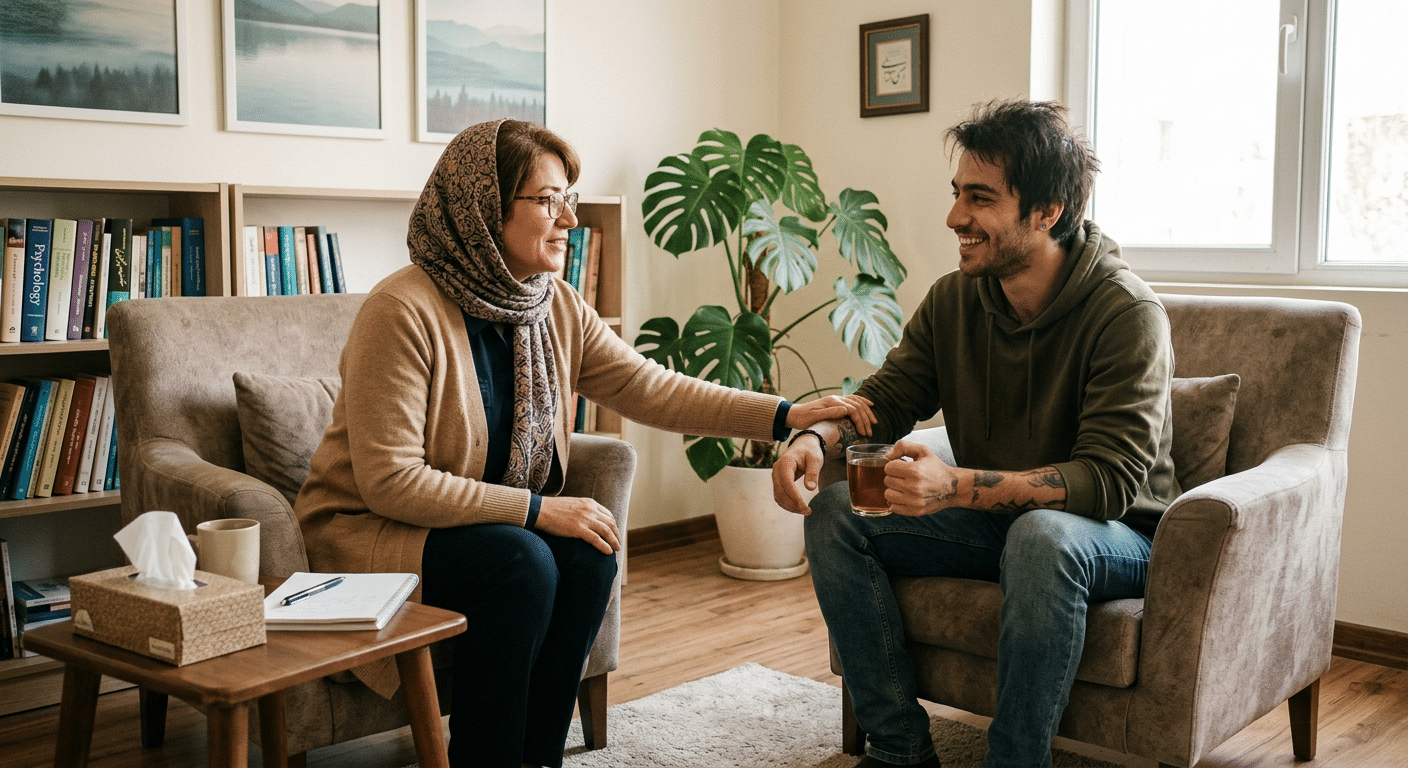 صحبت با مشاور برای ترک اعتیاد