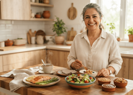 تغذیه دوران یائسگی | راهنمای کامل ویتامین‌ها، دمنوش‌ها و گیاهان دارویی