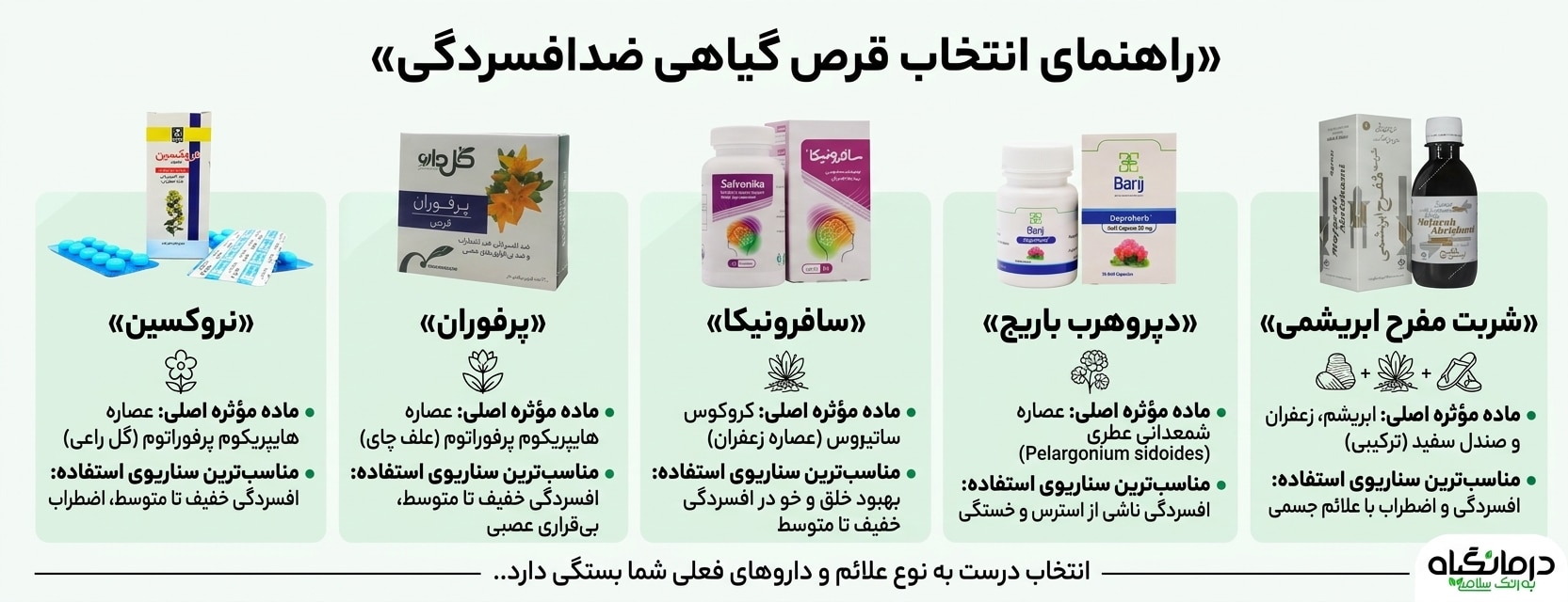 راهنمای انتخاب بهترین قرص گیاهی ضد افسردگی