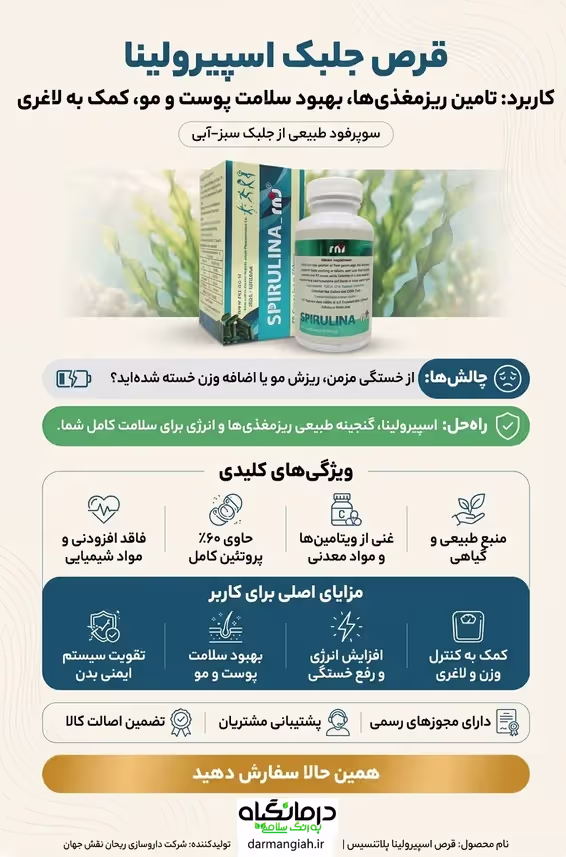 قرص جلبک اسپیرولینا