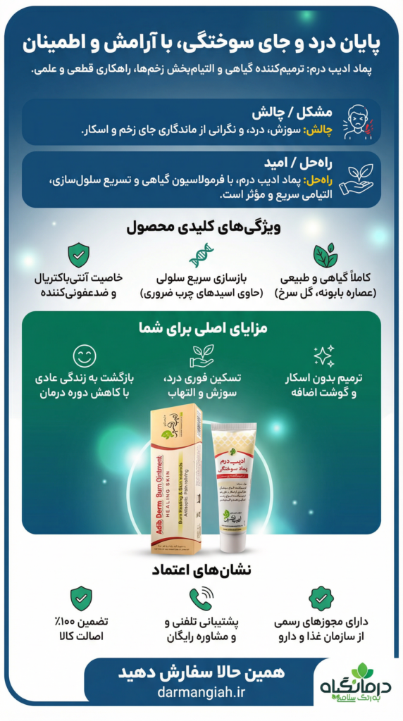 پماد سوختگی ادیب درم 