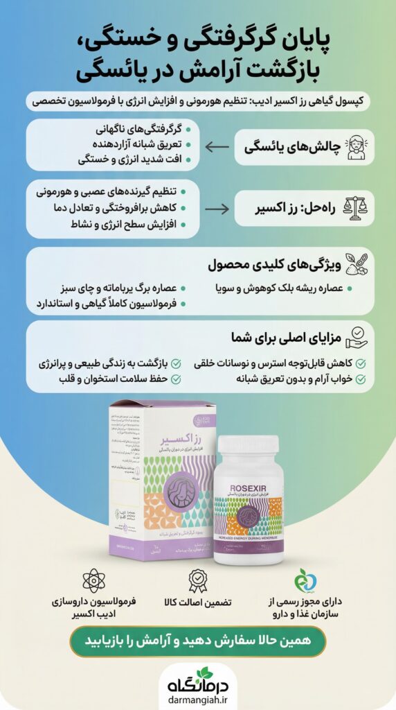 اینفوگرافی کپسول رز اکسیر